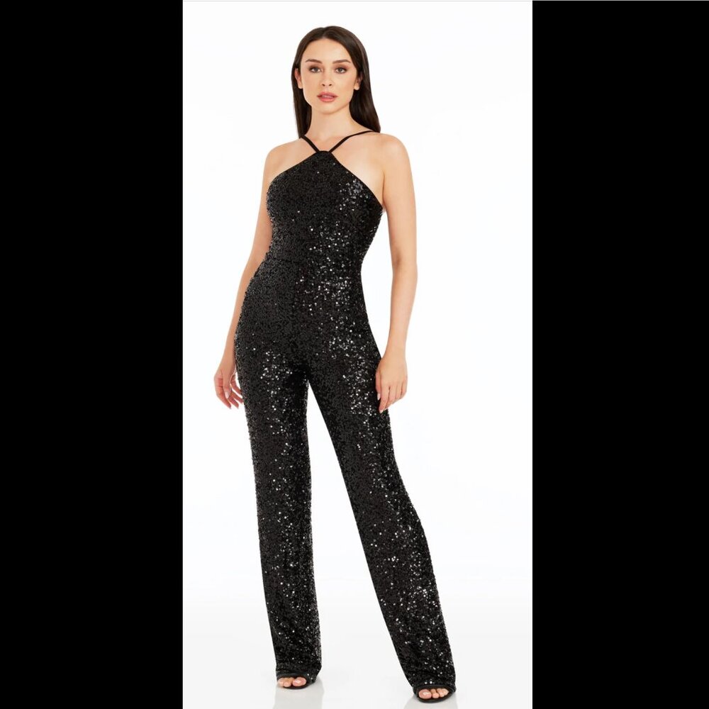 NWOT Dress the Population - Darian Sequin Jumpsuit